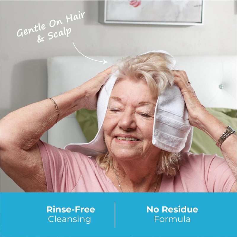 Scrubzz Shampoo Cap No Rinse for Elderly and Bedridden Patients, Rinse Free Shampoo Cap for Post Surgery and Hospital Stays, Waterless Hair Washing Shower Caps - Coconut Vanilla - 1 Pack - Image 4